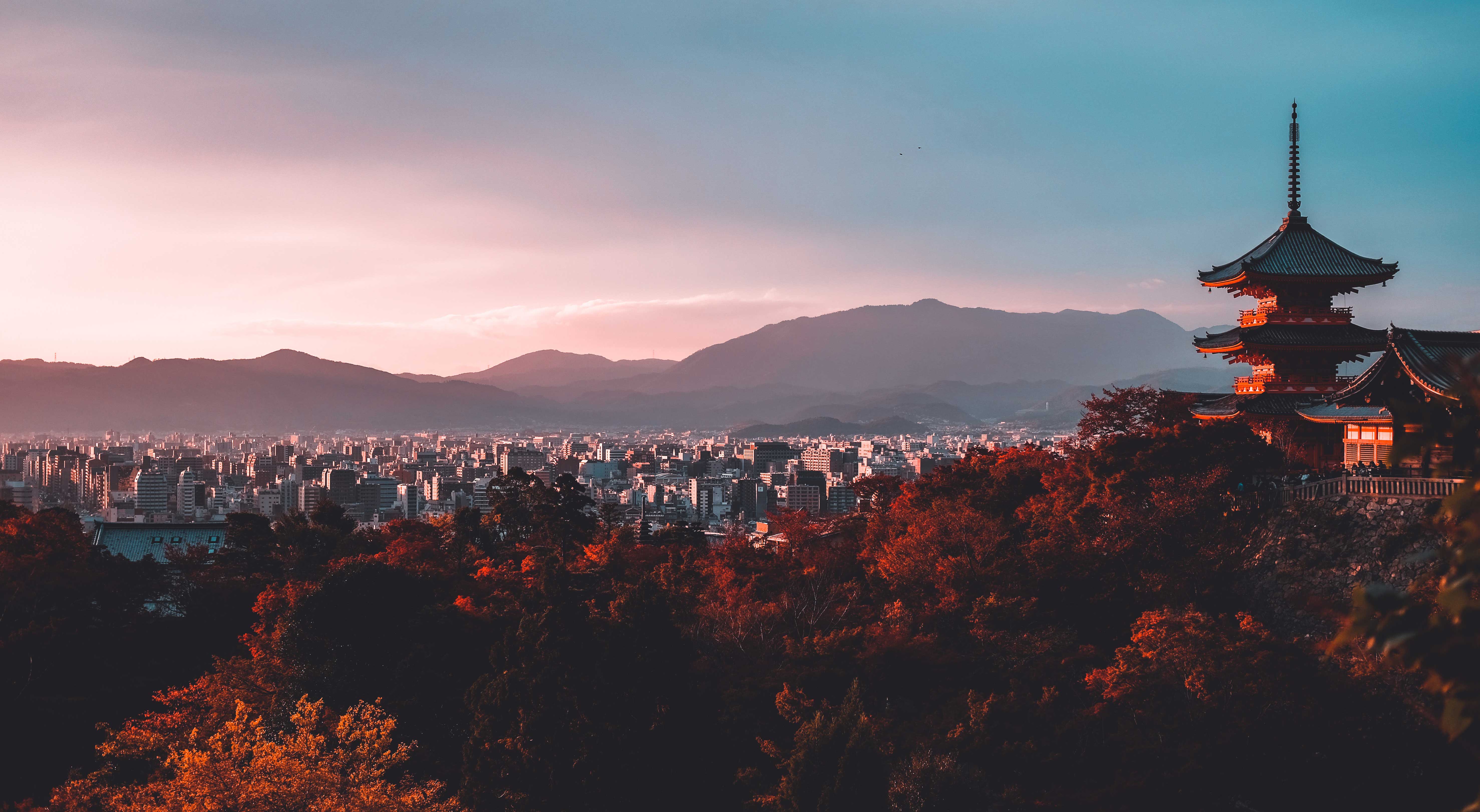 photo of kiyomizu-dera and nara in fall